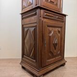 Cabinet bourguignon de style louis xiii en bois massif vers 1850-1880