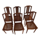 6 Louis 16 fluted pearwood chairs