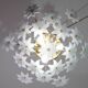 Wonderful Murano Ceiling Light White Flowers, 1970