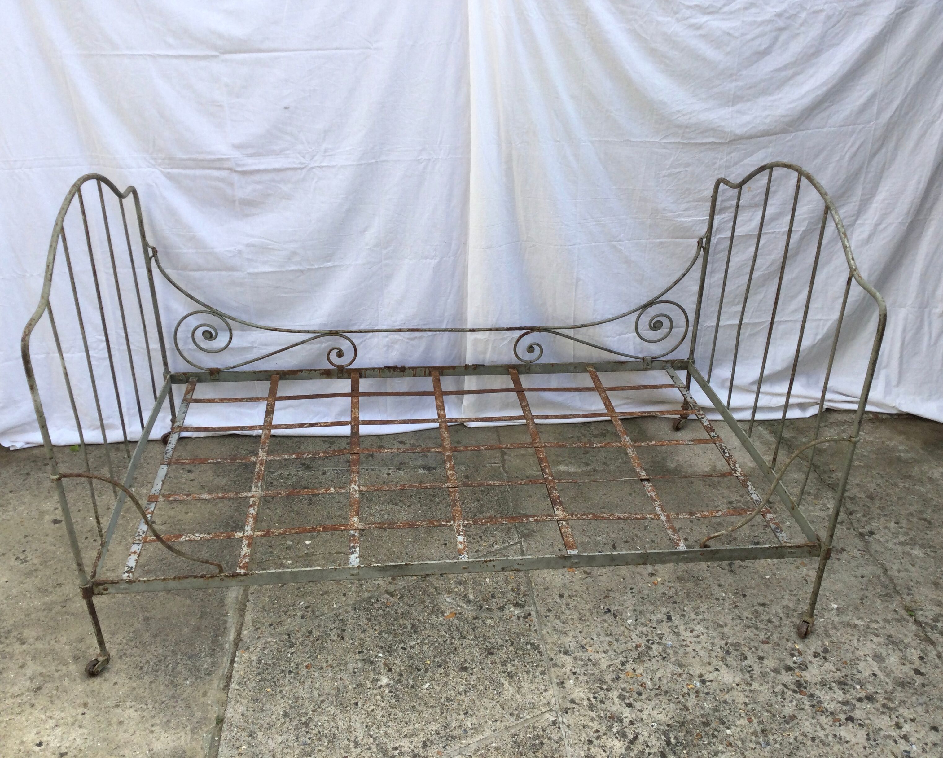 Wrought iron folding bed