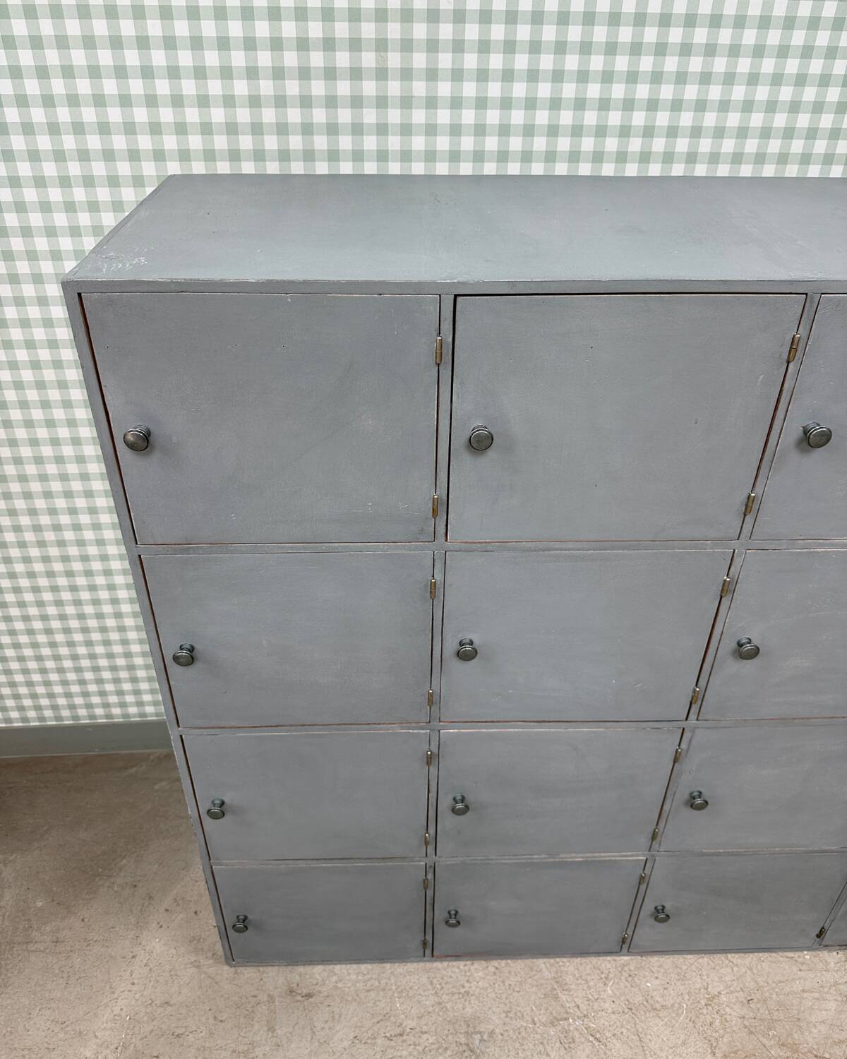Large patinated locker cabinet (renovated)