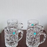 4 cut crystal beer mugs from Tiffany and Co.