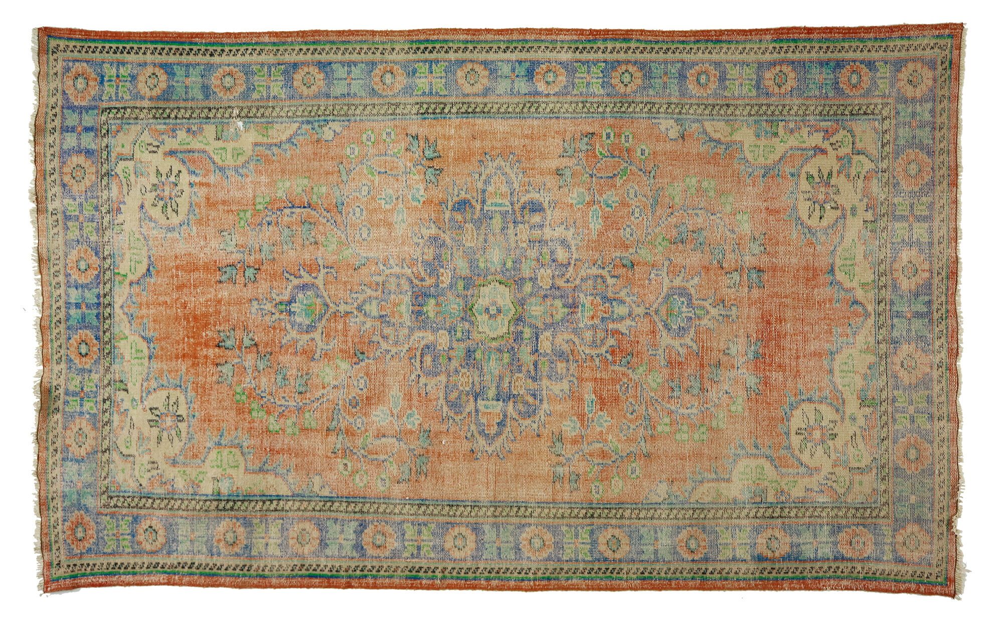 Anatolian handmade vintage rug 290 cm x 179 cm