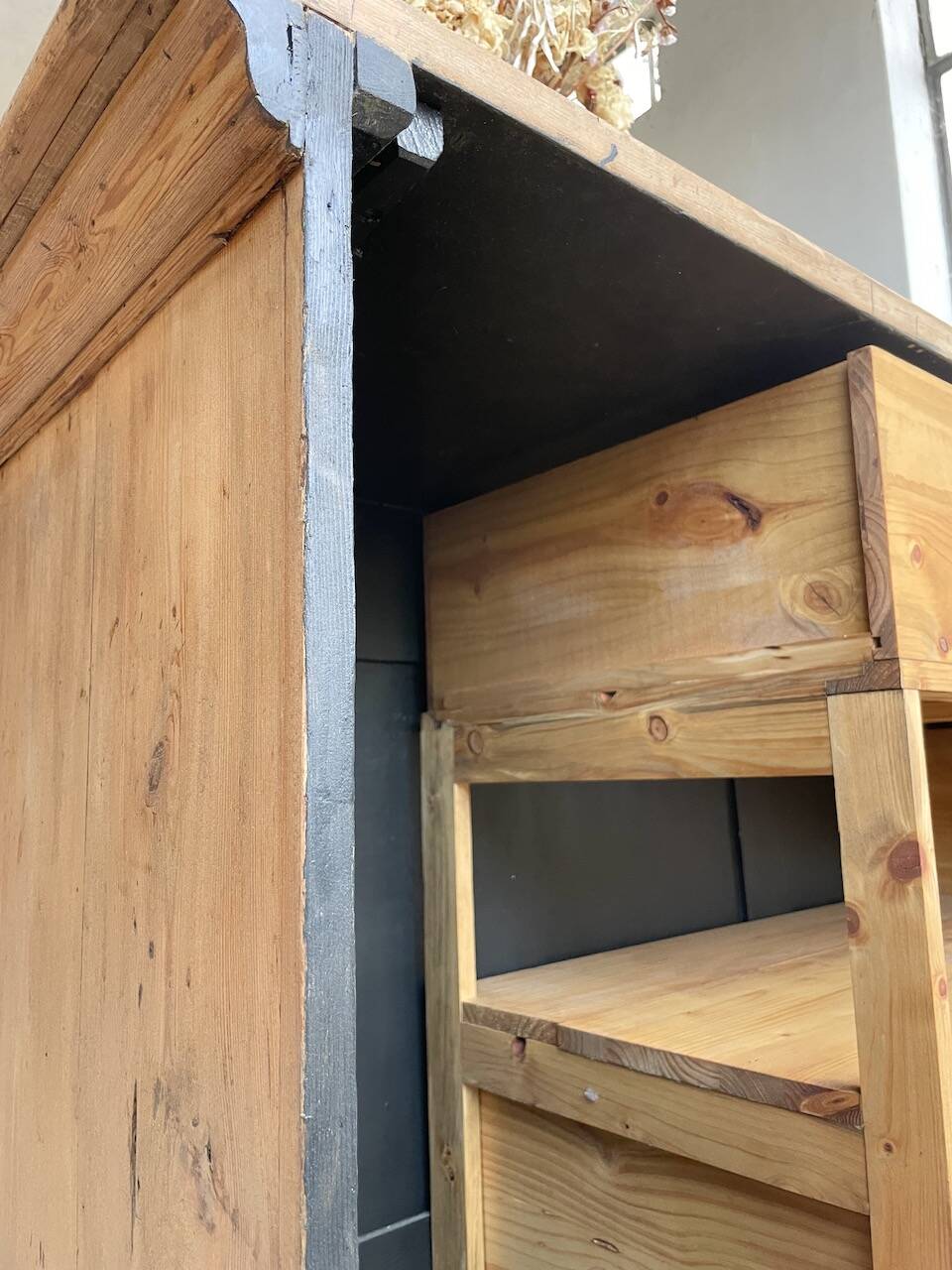2m pine counter or central island with storage