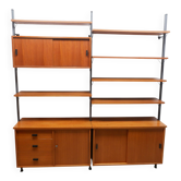 Vintage teak wall cabinet by Olof Pira, 1960s