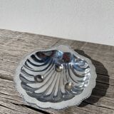 Silver metal shell butter dish
