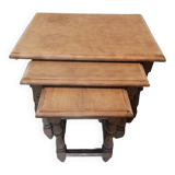 Air-glued solid wood nesting table