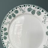 Set of 6 flat plates XIXth, Boch Frères Keramis, Trifolium model