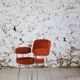 Vintage orange velvet armchair, 1970