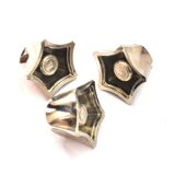 Set of 3 DESIGN BMF modular candle holders in silver metal 1970
