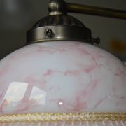 Opaline wall light with ceramic and glass pendants