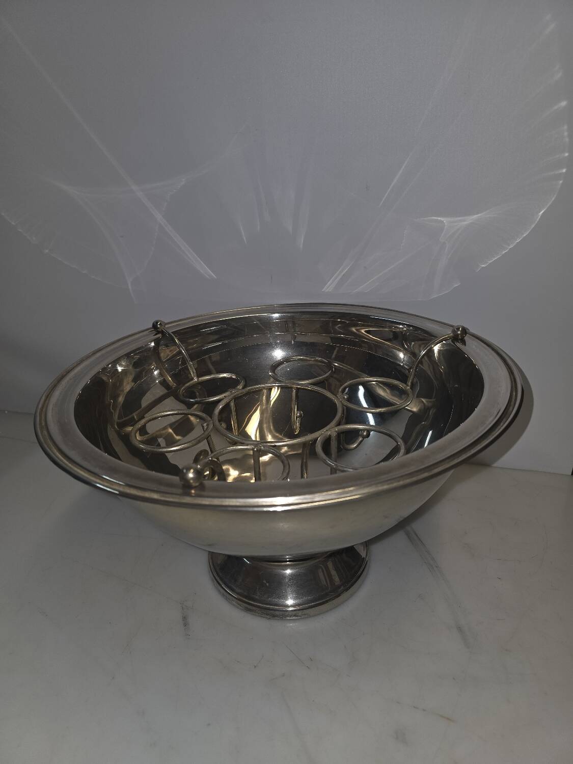 Silver-plated metal champagne bucket, cooler