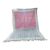 Tapis Beniouarain 300x200 cm rose et écru