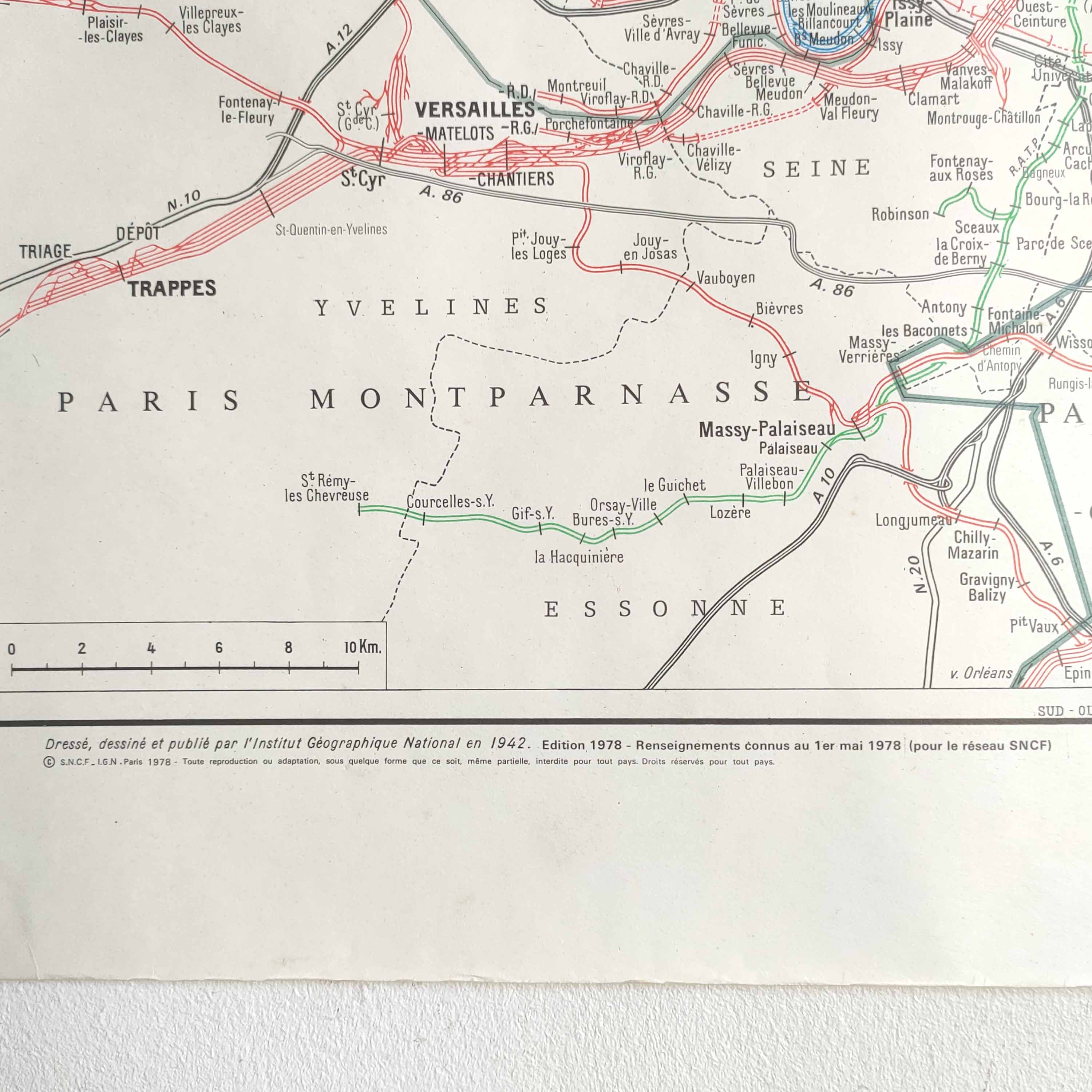 Old SNCF map of the South West