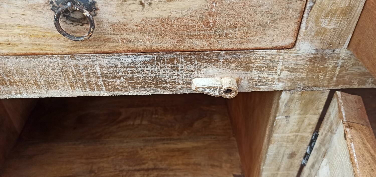 White wooden sideboard