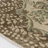 Turkish Vintage Beige Area Rug