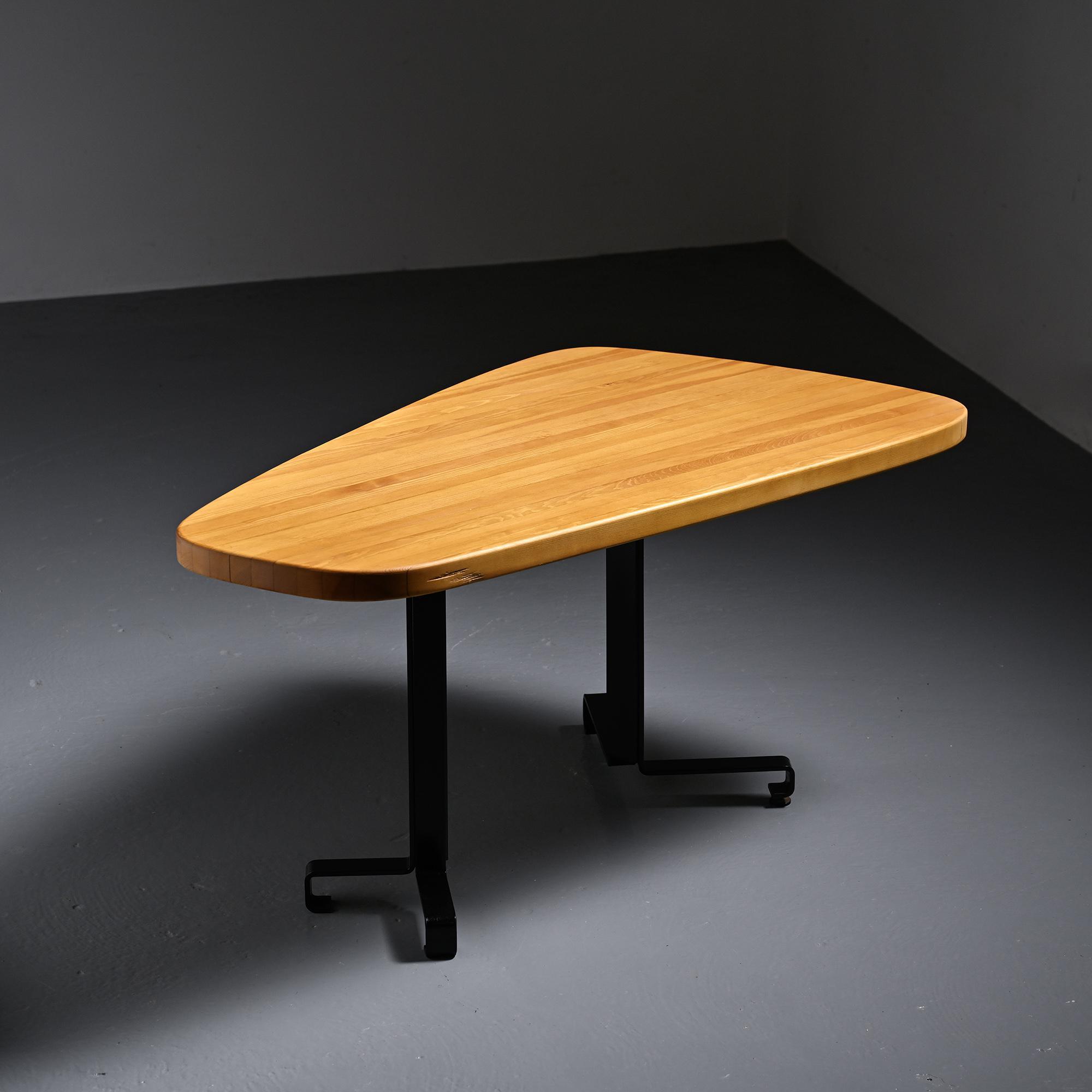 Free-form table, Charlotte Perriand for Les Arcs, circa 1986