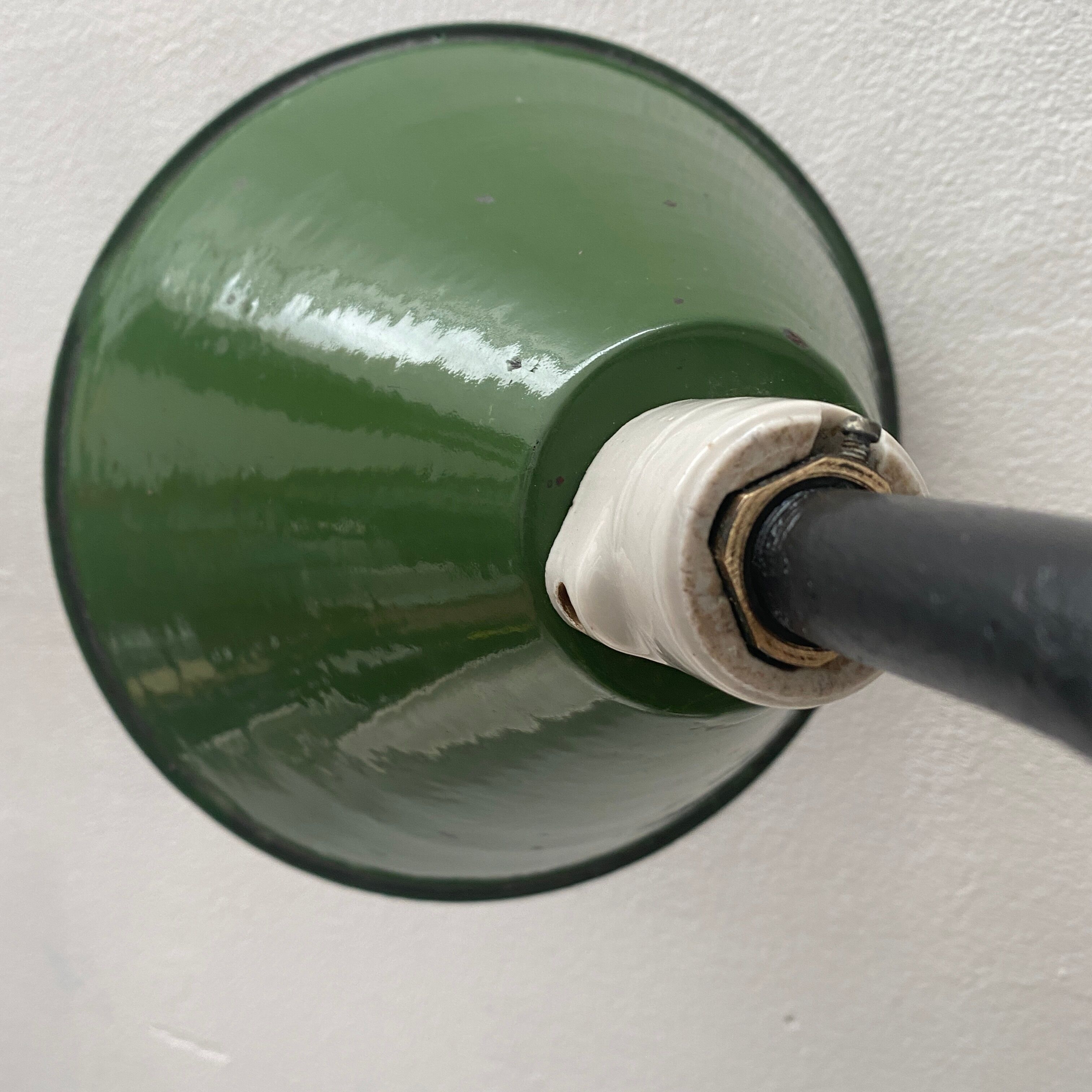 Ancient swan collar gallows lamp