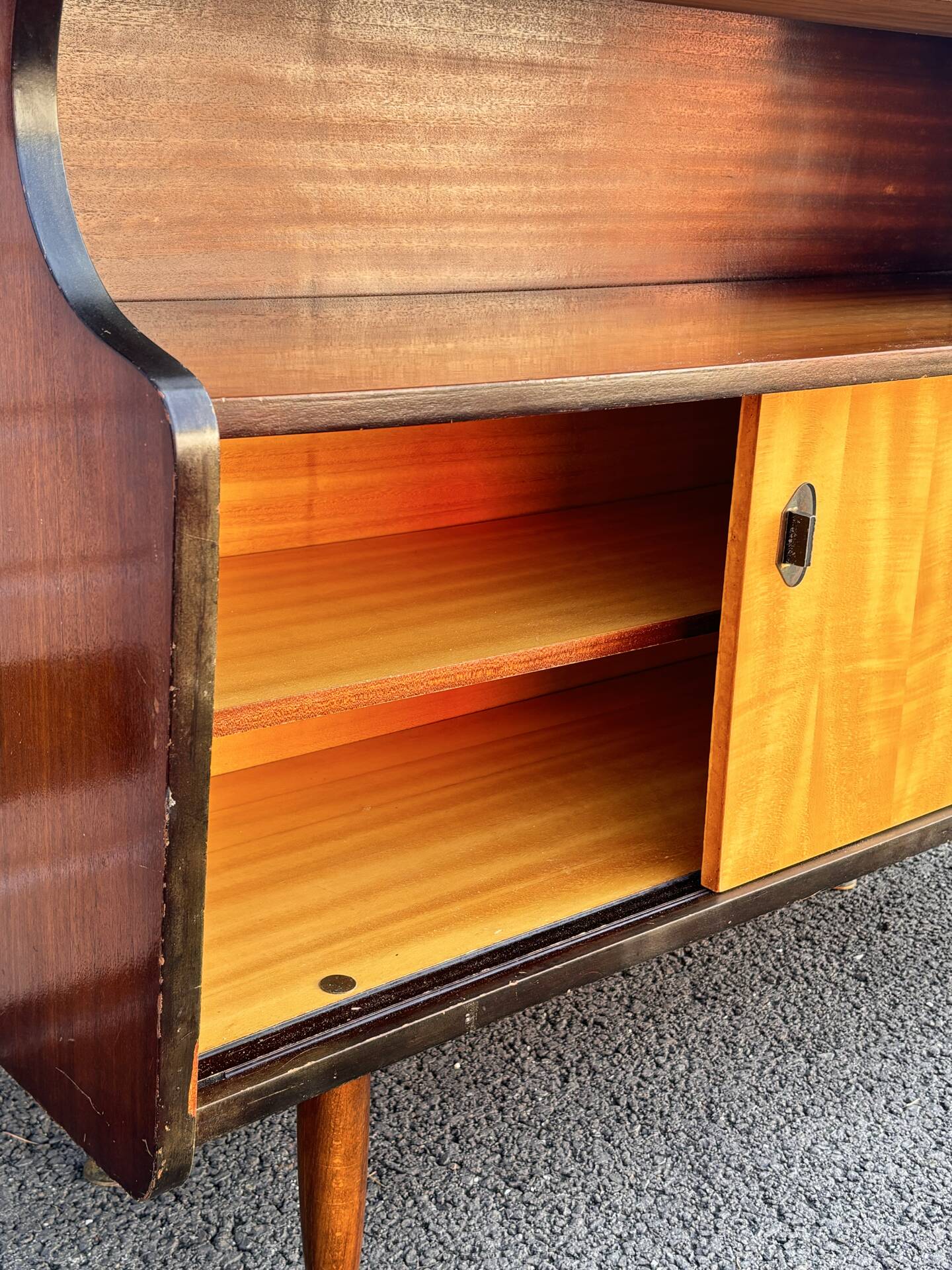 Vintage wooden display cabinet – 1960s/70s