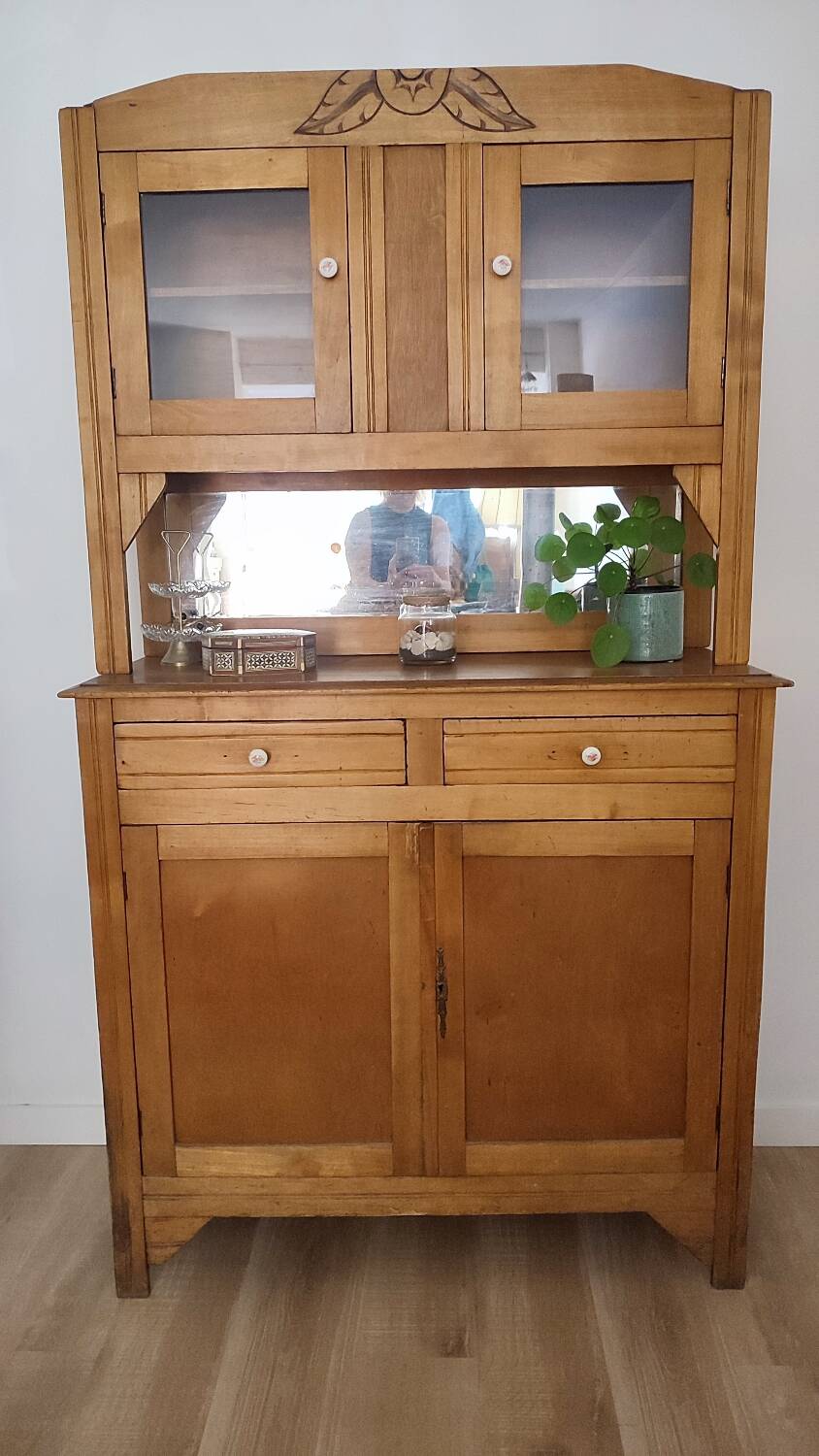 Vintage light wood sideboard