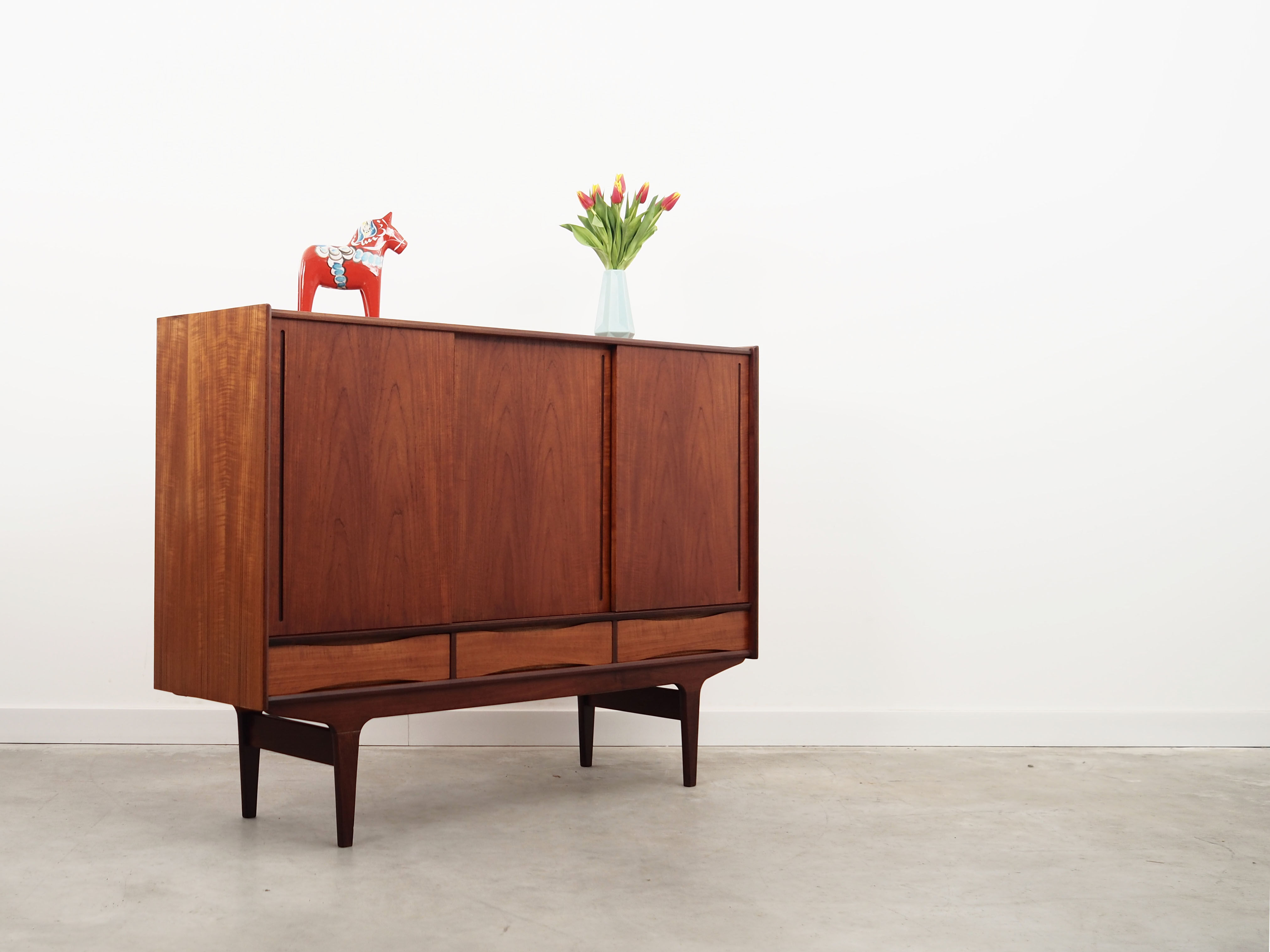 Teak highboard, Danish design, 1960s, production: Denmark