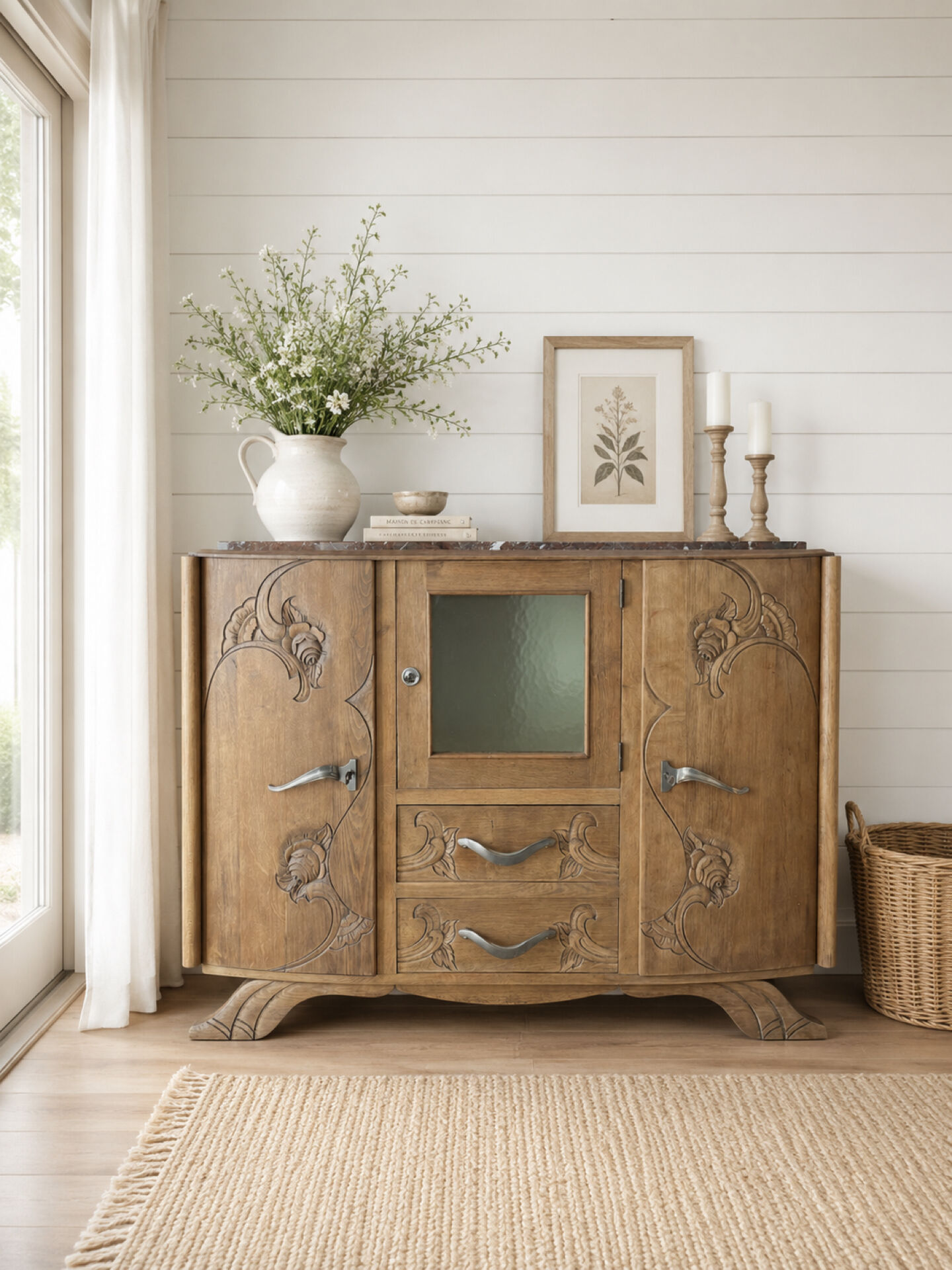 Buffet art déco en chêne