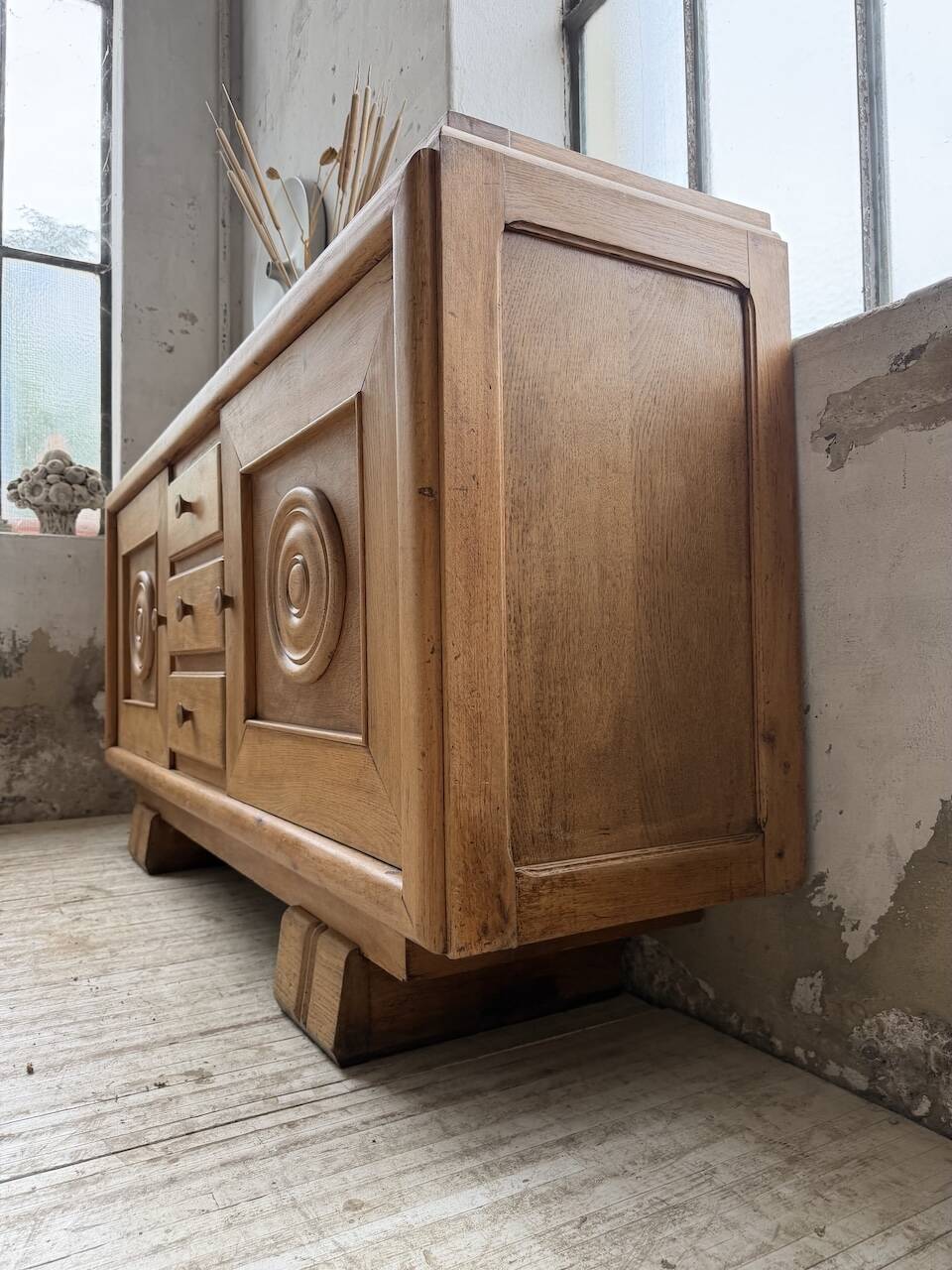 Enfilade storage unit oak Art Deco 1940 Dudouyt