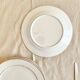 White and gold porcelain dinner plates