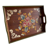 Painted wood tray