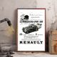 Vintage poster 30s Renault Automobiles