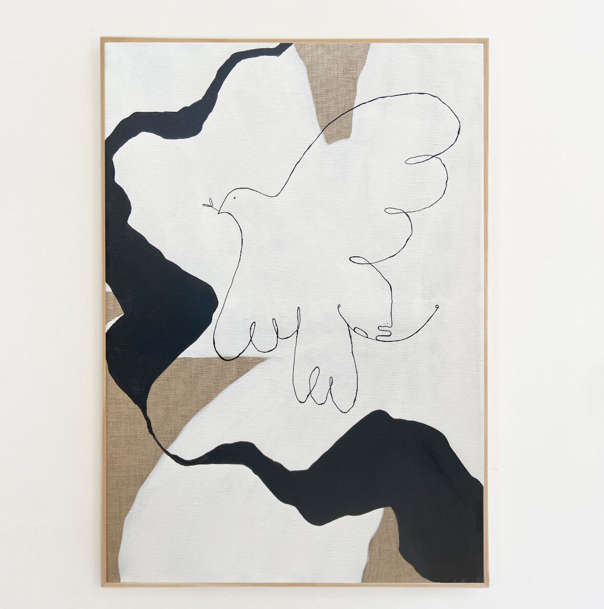 "La danse du ciel", 2022, acrylic on linen canvas, 50x70xcm by atelieragape