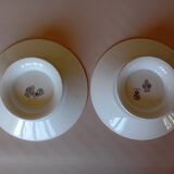 Pair of KG Lunéville "Vittefleur" pedestal dishes, early 20th century