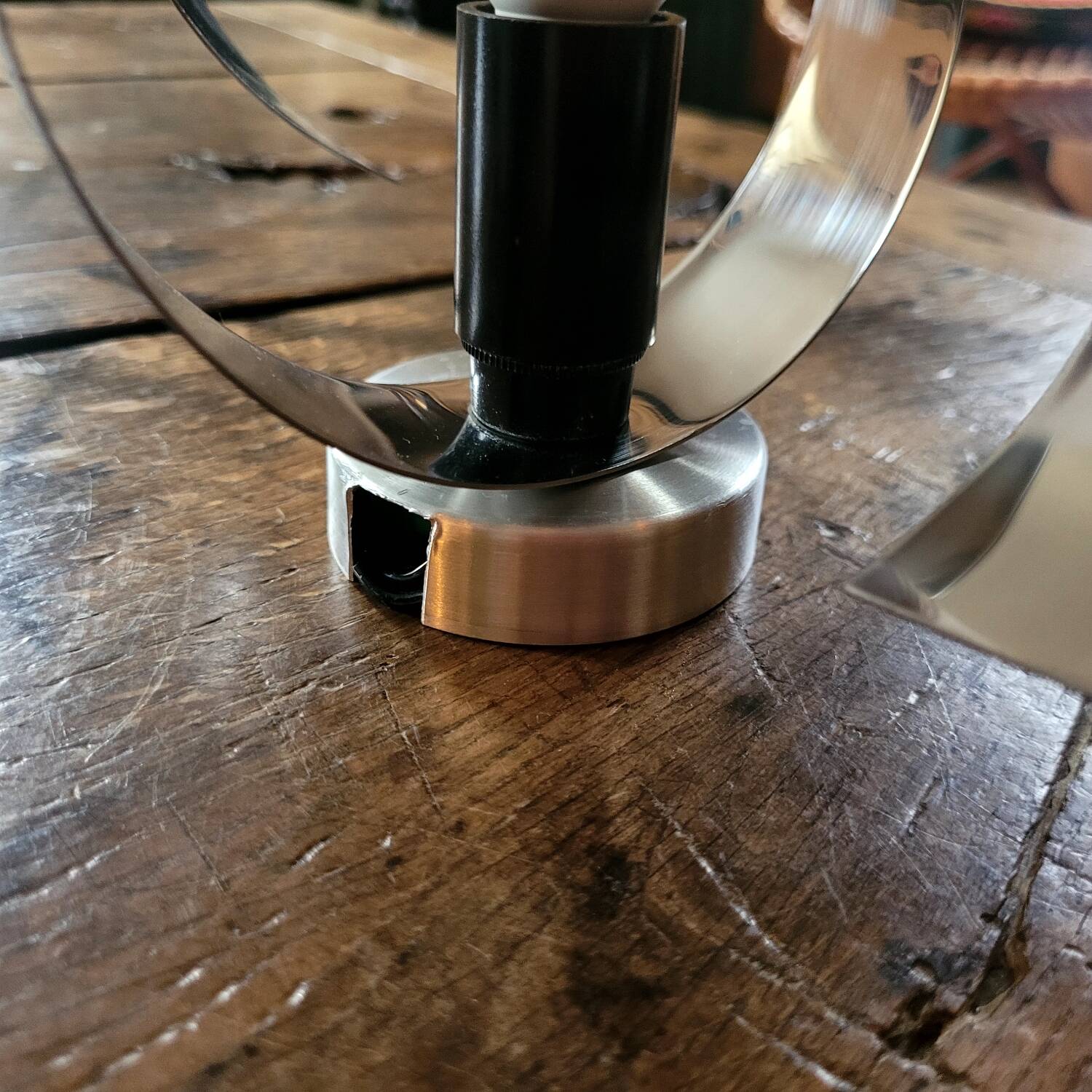 Pair of 70s chrome metal wall lights