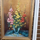 Oil on canvas bouquet of flowers