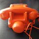 Old vintage orange phone s63 socotel