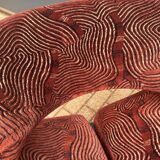 Artifort Ribbon chair by Pierre Paulin + Ottoman, Pierre Frey fabric