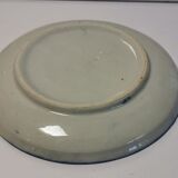 Plat de service bleu blanc chinois ancien
