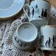 Limoges porcelain coffee cups / Wink to Mr. Silhouette Étienne