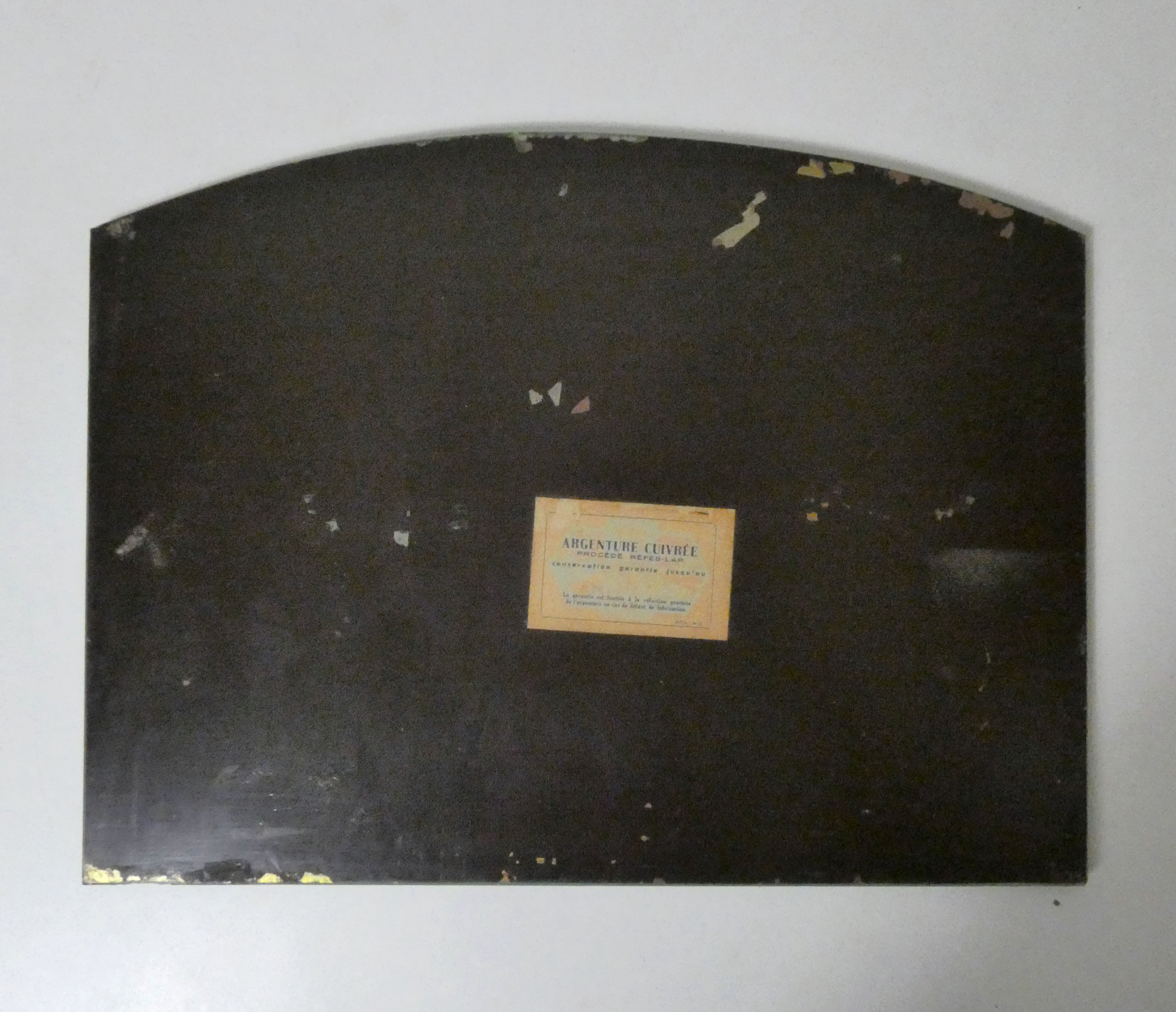 Old, chise-chisled mirror art deco silvering copper