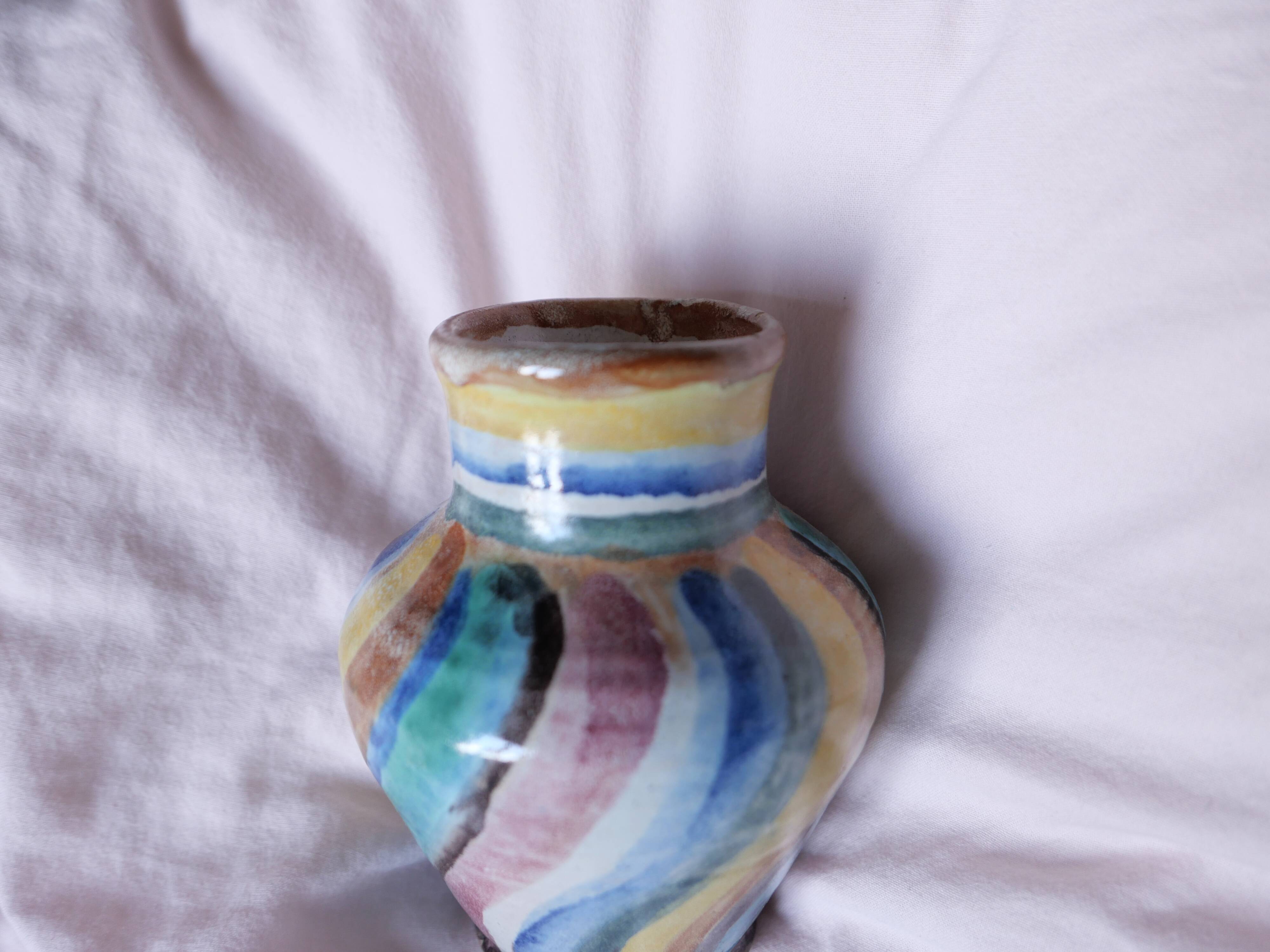 Multicolored vase Montigny sur Loing
