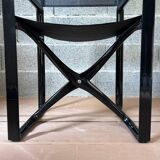 Shiny black folding chair Regista