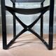 Shiny black folding chair Regista