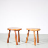 Tabouret de trépied brutaliste des années 1970 des Pays-Bas
