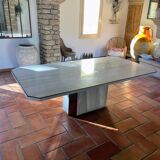 White Carrara marble table from the 70s