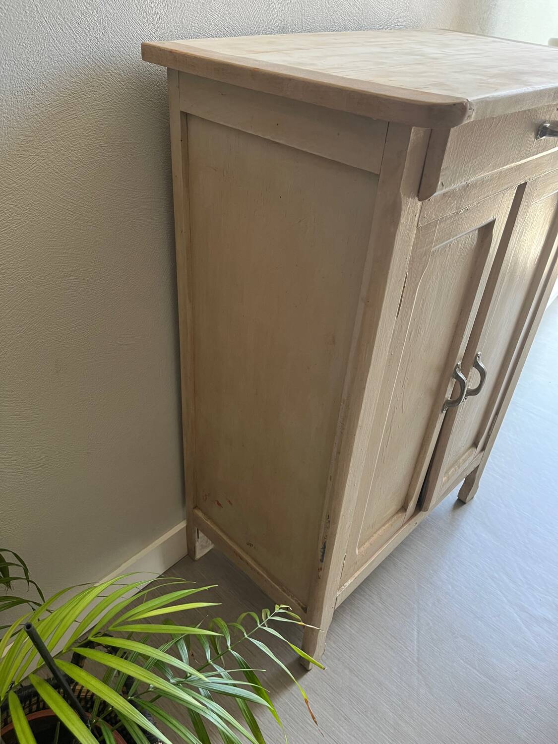 Antique Parisian buffet/jam cupboard in patinated wood