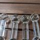 Set of 6 Antique Diamond Point Glass or Crystal Knife Rests