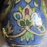 Vase antique en grès déco fleurs