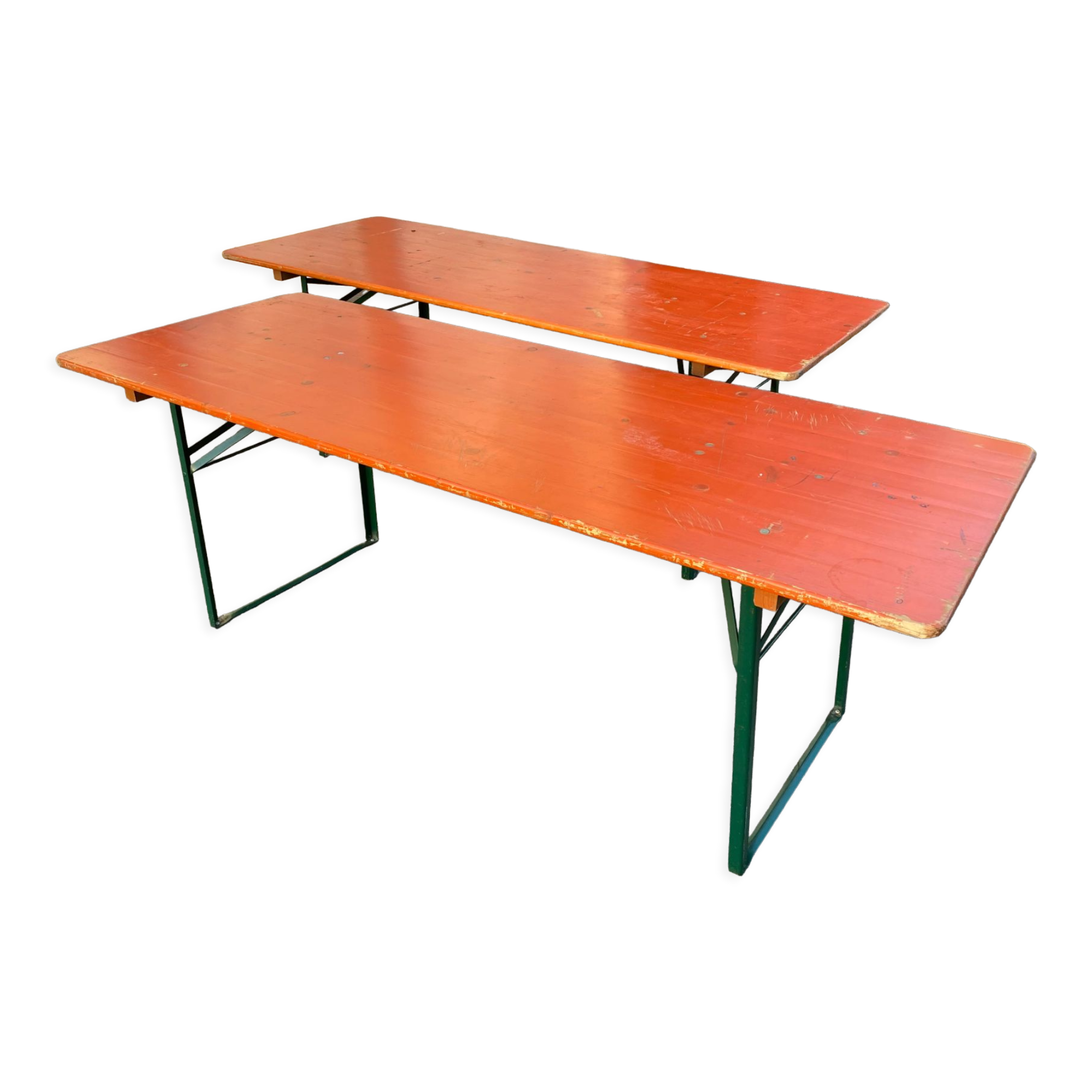 Pair of brasserie tables