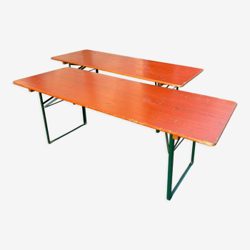 Pair of brasserie tables