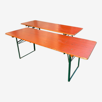 Paire de tables de brasserie